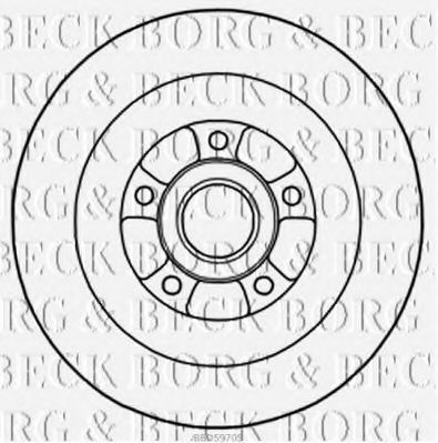 BBD5970S BORG+%26+BECK Brake Disc