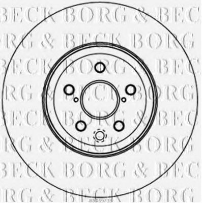 BBD5973S BORG+%26+BECK Brake Disc