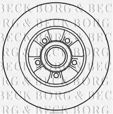 BBD5974S BORG+%26+BECK Bremsanlage Bremsscheibe