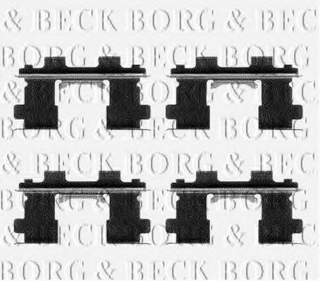 BBK1114 BORG & BECK Accessory Kit, disc brake pads