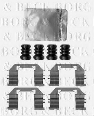 BBK1592 BORG & BECK Accessory Kit, disc brake pads