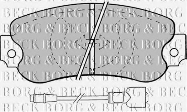 BBP1258 BORG & BECK Brake Pad Set, disc brake