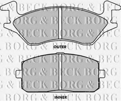 BBP1264 BORG+%26+BECK Brake Pad Set, disc brake