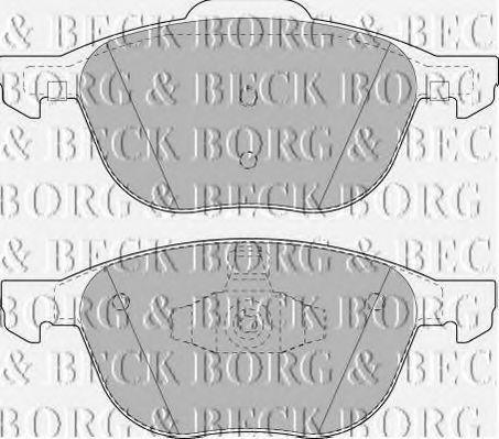 BBP1864 BORG & BECK Brake Pad Set, disc brake