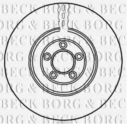 BBD5947S BORG+%26+BECK Brake Disc