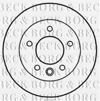 BBD5954S BORG+%26+BECK Brake Disc