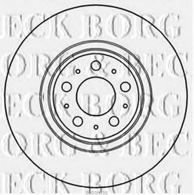 BBD5955S BORG & BECK Brake Disc