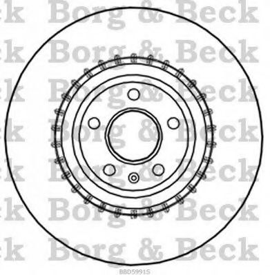 BBD5991S BORG+%26+BECK Brake Disc