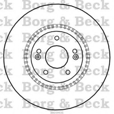 BBD5993S BORG+%26+BECK Brake Disc