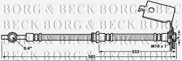 BBH7058 BORG+%26+BECK Brake System Brake Hose