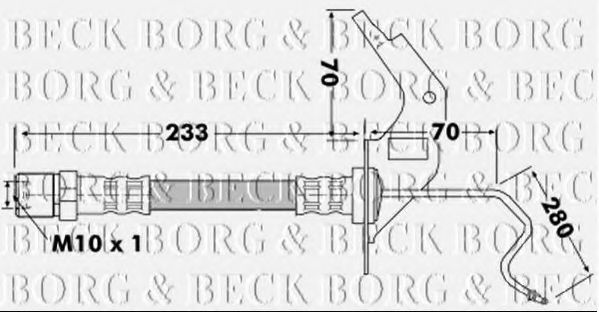 BBH7120 BORG+%26+BECK Brake System Brake Hose