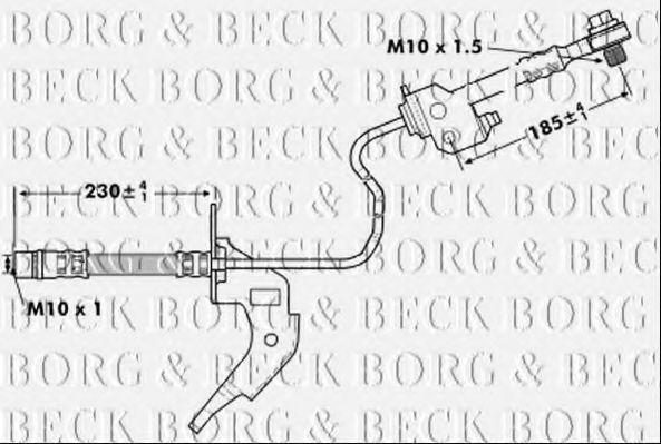 BBH7121 BORG+%26+BECK Brake System Brake Hose