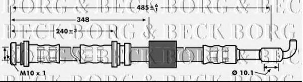 BBH7208 BORG+%26+BECK Тормозная система Тормозной шланг