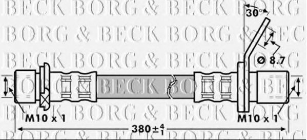 BBH7218 BORG & BECK Brake Hose