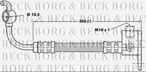 BBH6809 BORG+%26+BECK Brake Hose