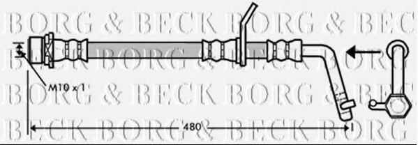 BBH7348 BORG+%26+BECK Brake System Brake Hose