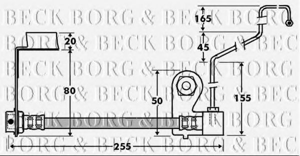 BBH7414 BORG & BECK Brake Hose