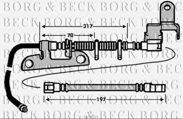 BBH7553 BORG & BECK Brake Hose