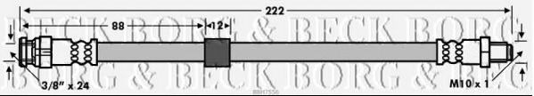 BBH7556 BORG+%26+BECK Тормозная система Тормозной шланг