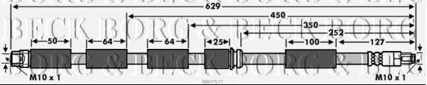 BBH7577 BORG+%26+BECK Brake System Brake Hose