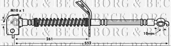 BBH7612 BORG+%26+BECK Brake System Brake Hose