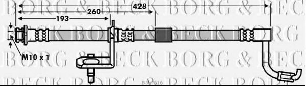 BBH7616 BORG & BECK Brake Hose