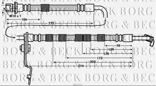 BBH7637 BORG+%26+BECK Brake System Brake Hose
