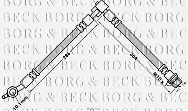 BBH7898 BORG & BECK Brake Hose