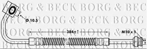 BBH6732 BORG & BECK Brake Hose