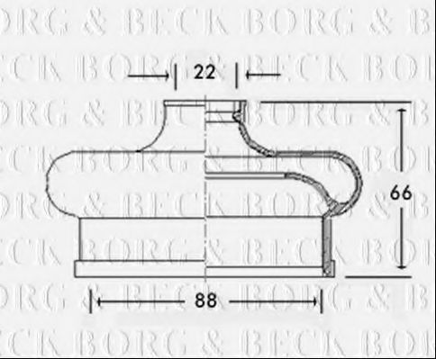 BCB2595 BORG+%26+BECK Bellow, driveshaft