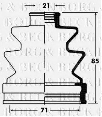 BCB2847 BORG+%26+BECK Bellow Set, drive shaft