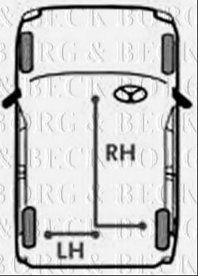 BKB1027 BORG+%26+BECK Brake System Cable, parking brake