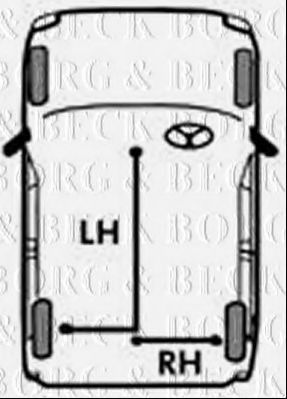 BKB1051 BORG+%26+BECK Cable, parking brake