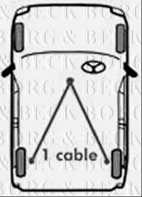 BKB1073 BORG+%26+BECK Cable, parking brake