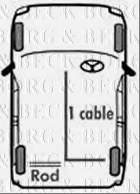 BKB1140 BORG+%26+BECK Cable, parking brake