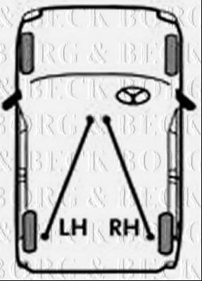BKB1938 BORG+%26+BECK Brake System Cable, parking brake
