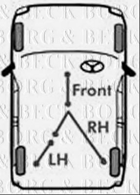 BKB1944 BORG+%26+BECK Cable, parking brake