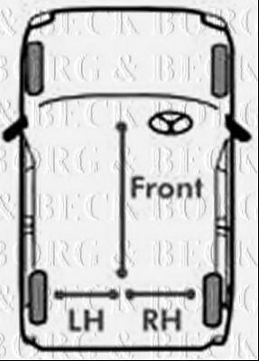 BKB3254 BORG+%26+BECK Bremsanlage Seilzug, Feststellbremse