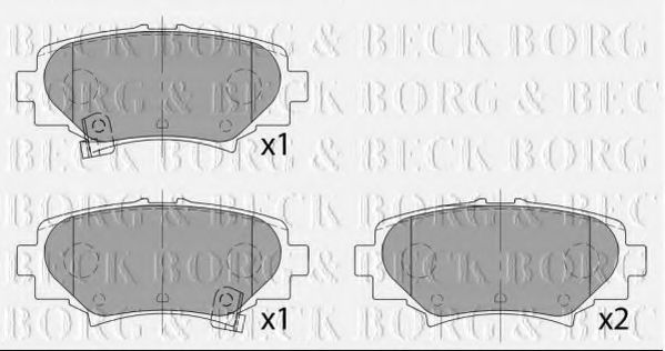 BBP2458 BORG+%26+BECK Brake Pad Set, disc brake