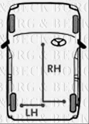 BKB1138 BORG+%26+BECK Brake System Cable, parking brake