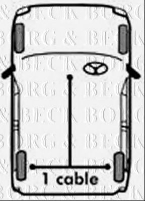 BKB1176 BORG+%26+BECK Brake System Cable, parking brake