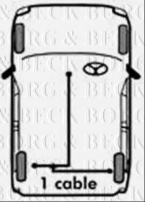 BKB1278 BORG & BECK Cable, parking brake