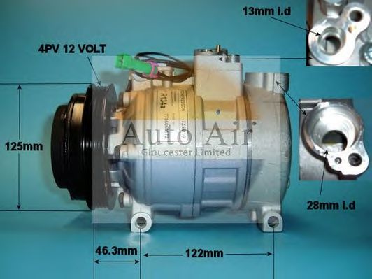 14-1173P AUTO+AIR+GLOUCESTER Air Conditioning Compressor, air conditioning