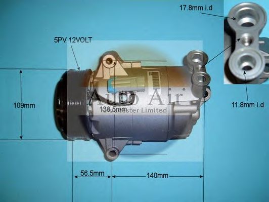 14-1252 AUTO+AIR+GLOUCESTER Air Conditioning Compressor, air conditioning