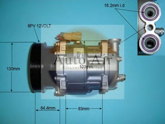 14-3518R AUTO+AIR+GLOUCESTER Air Conditioning Compressor, air conditioning