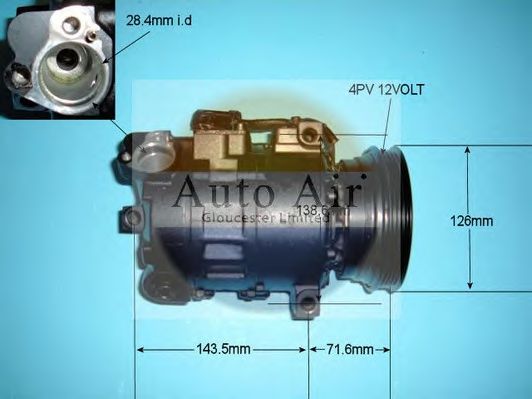 14-4084R AUTO+AIR+GLOUCESTER Air Conditioning Compressor, air conditioning