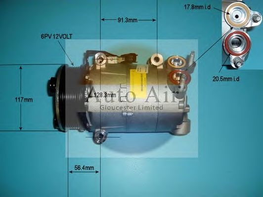 14-9757 AUTO AIR GLOUCESTER Compressor, air conditioning