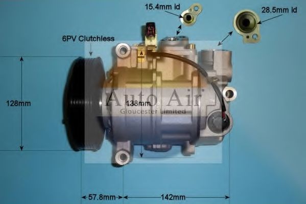 14-1257P AUTO+AIR+GLOUCESTER Air Conditioning Compressor, air conditioning