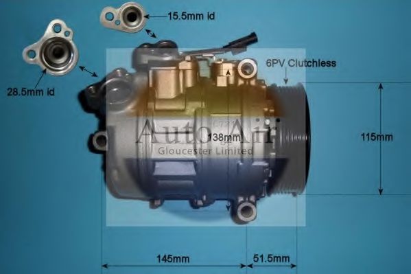 14-0037R AUTO+AIR+GLOUCESTER Air Conditioning Compressor, air conditioning
