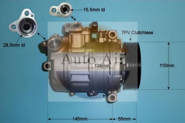 14-0038R AUTO+AIR+GLOUCESTER Air Conditioning Compressor, air conditioning